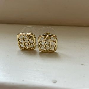 Kendra Scott Dira Stud Earrings In 18k Gold Vermeil